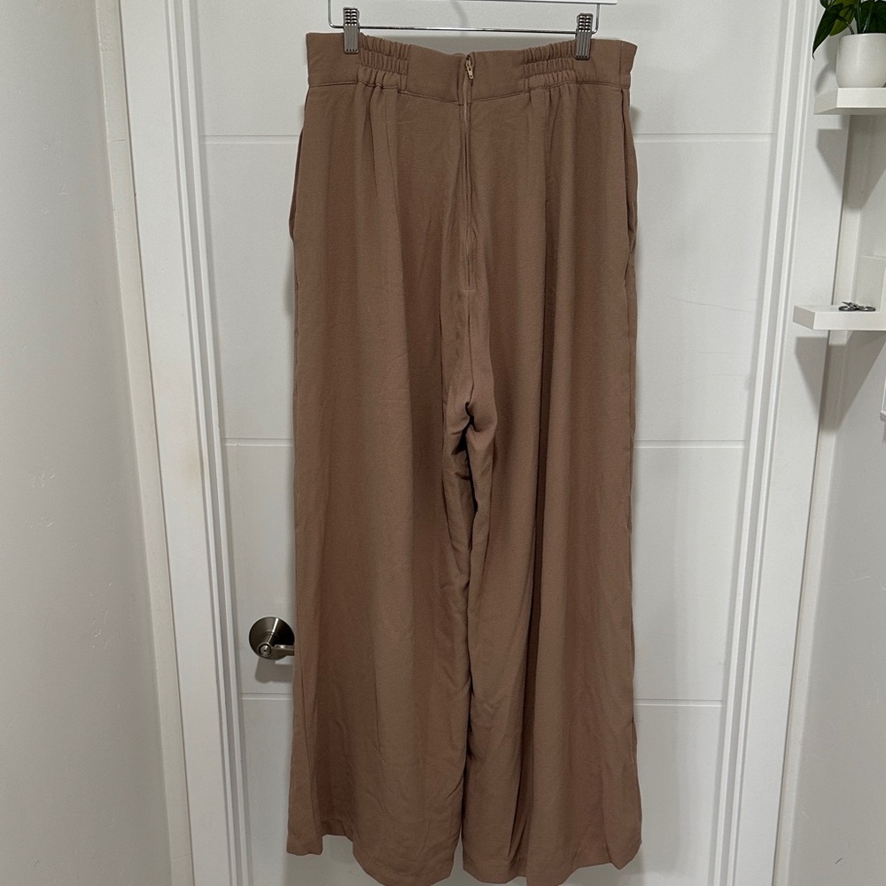 Laura Byrnes XL High-Waist Pleated Midi Skirt — Taupe - Picture 4 of 5